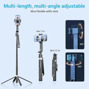 Q 515 TK Auto Face Tracking AI Gimble Selfie Stick Tripod