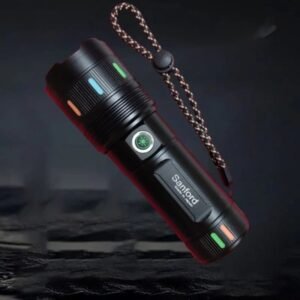 Powerful Aluminium Alloy Flashlight Sanford – 10000+mAh Rechargeable White Laser LED Torch