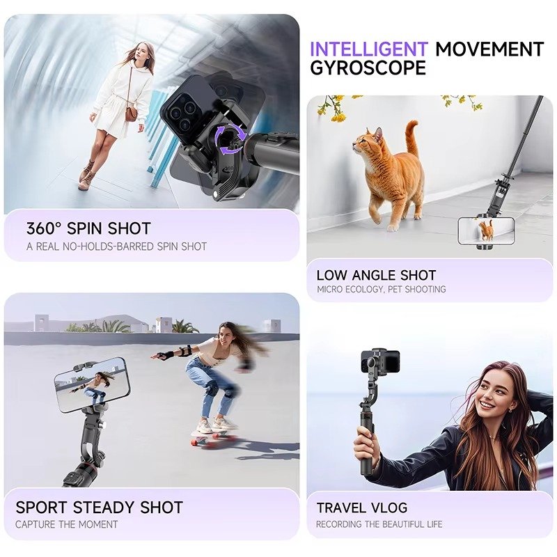 C22 AI Smart Selfie Stick Tripod & Auto Tracking Gimbal - Image 6