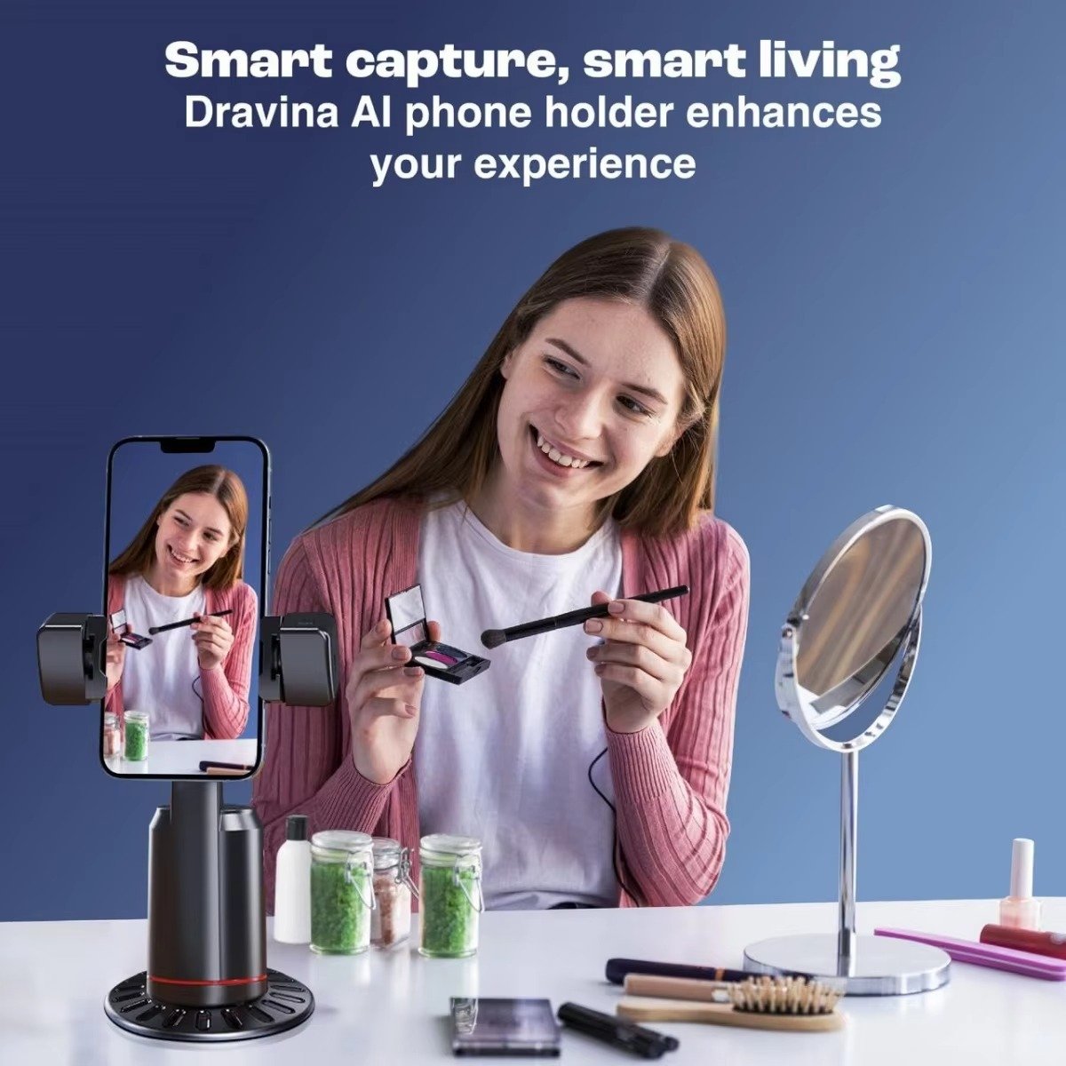 Q02 Face Tracking Phone Holder 360° Smart AI Face Recognition - Image 3