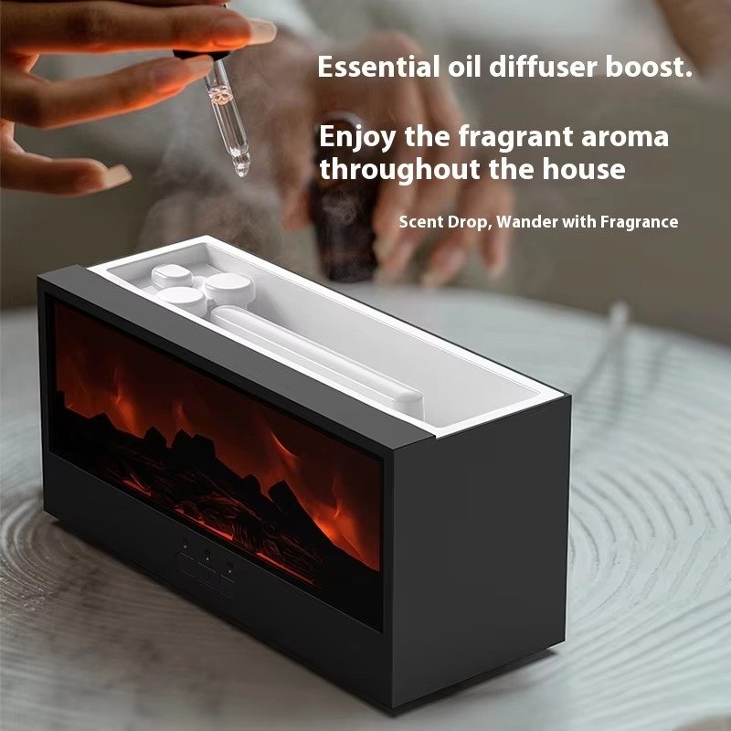3D Charcoal Fireplace Humidifier with Remote Control - Image 2