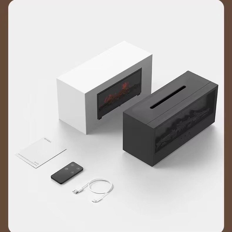 3D Charcoal Fireplace Humidifier with Remote Control - Image 3