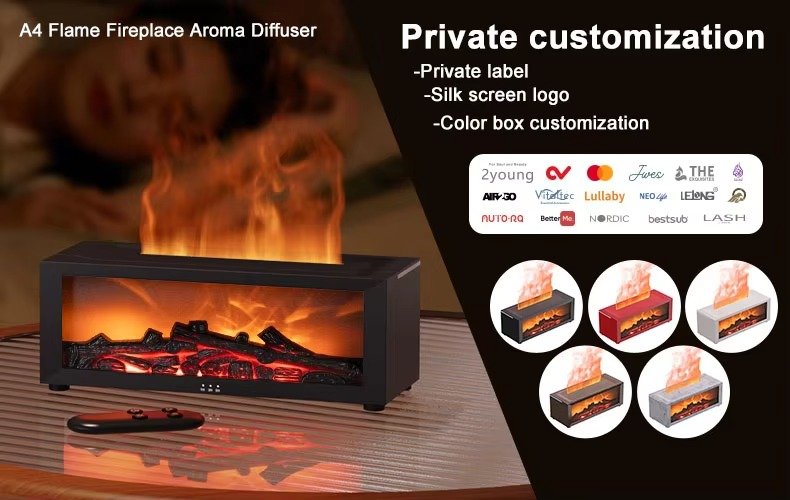 Premium 3D Charcoal Fireplace Humidifier with Remote Control - Image 14