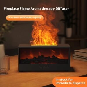 Premium 3D Charcoal Fireplace Humidifier with Remote Control
