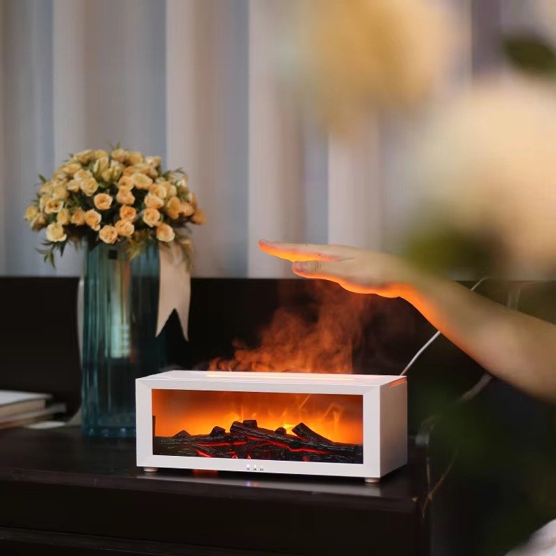 Premium 3D Charcoal Fireplace Humidifier with Remote Control - Image 2