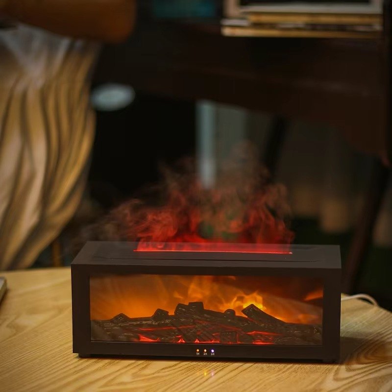 Premium 3D Charcoal Fireplace Humidifier with Remote Control - Image 3