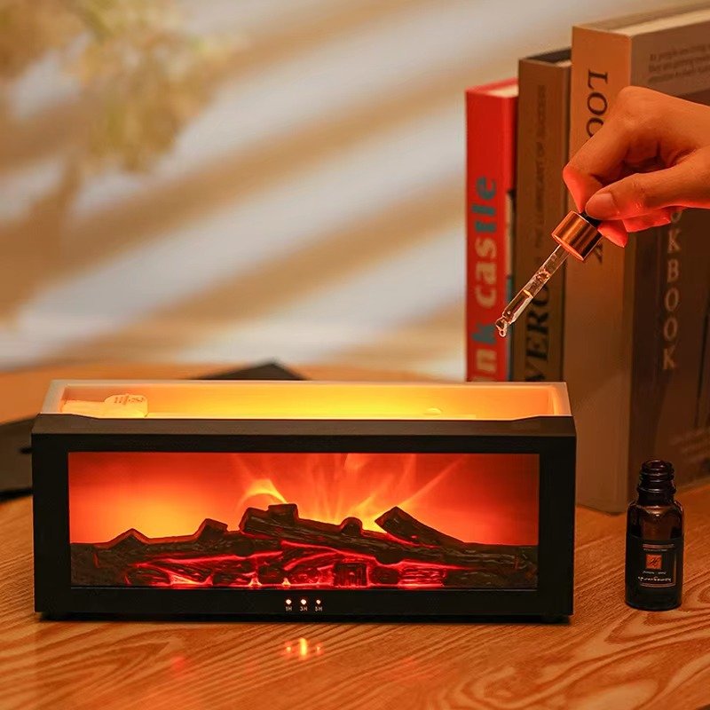 Premium 3D Charcoal Fireplace Humidifier with Remote Control - Image 5