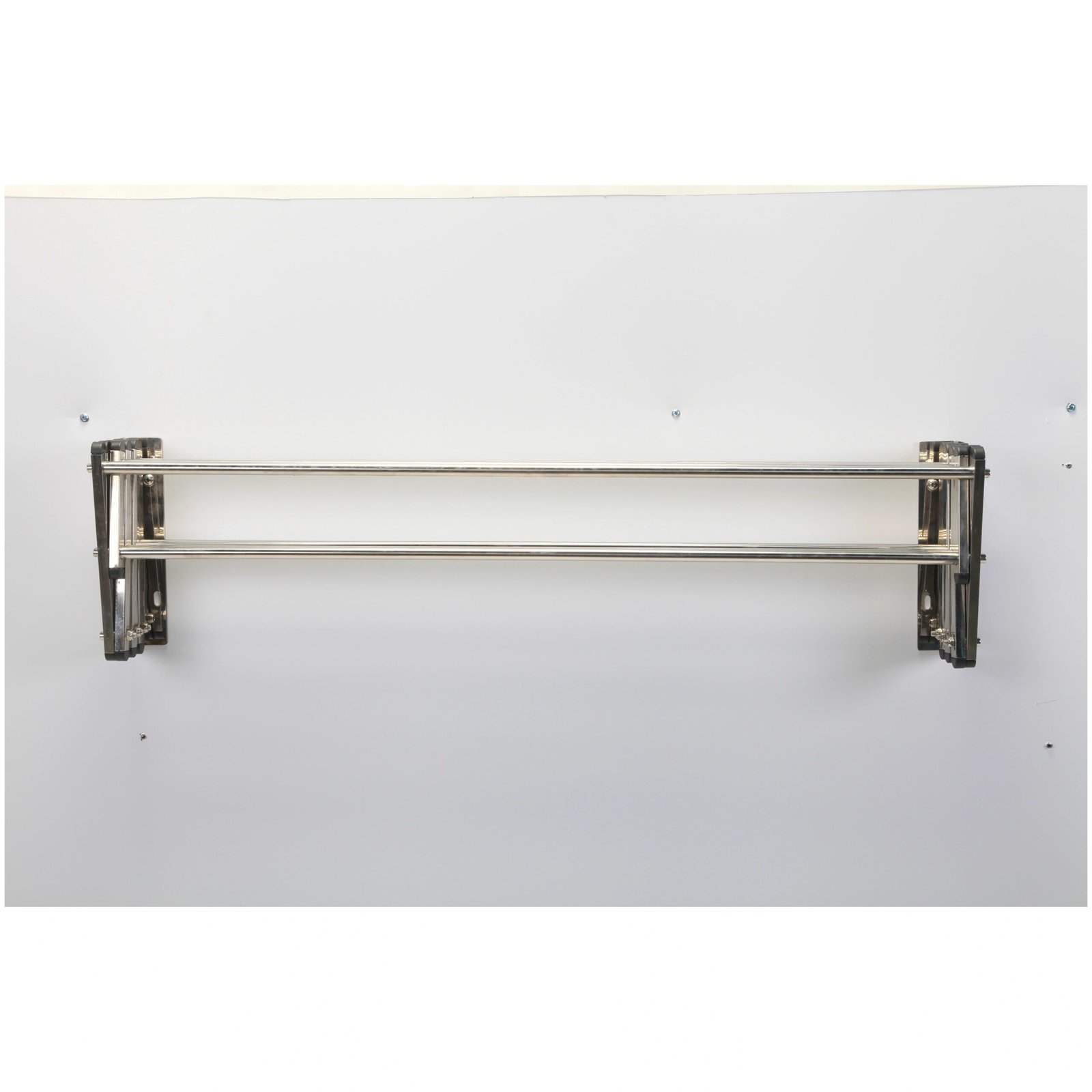 8 Layer Folding Stainless Steel Drying Rack Wall Mount Hanger - Image 3