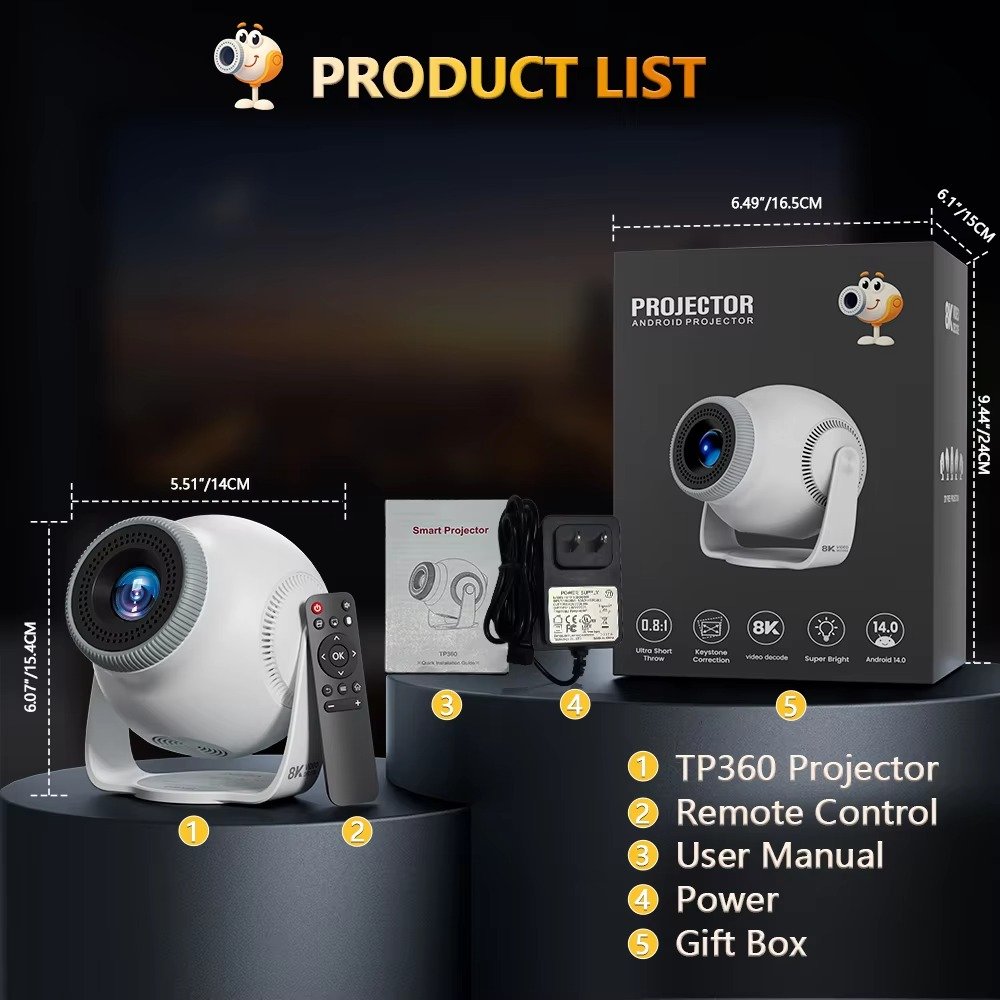 TP360 Mini Smart Projector - Image 2