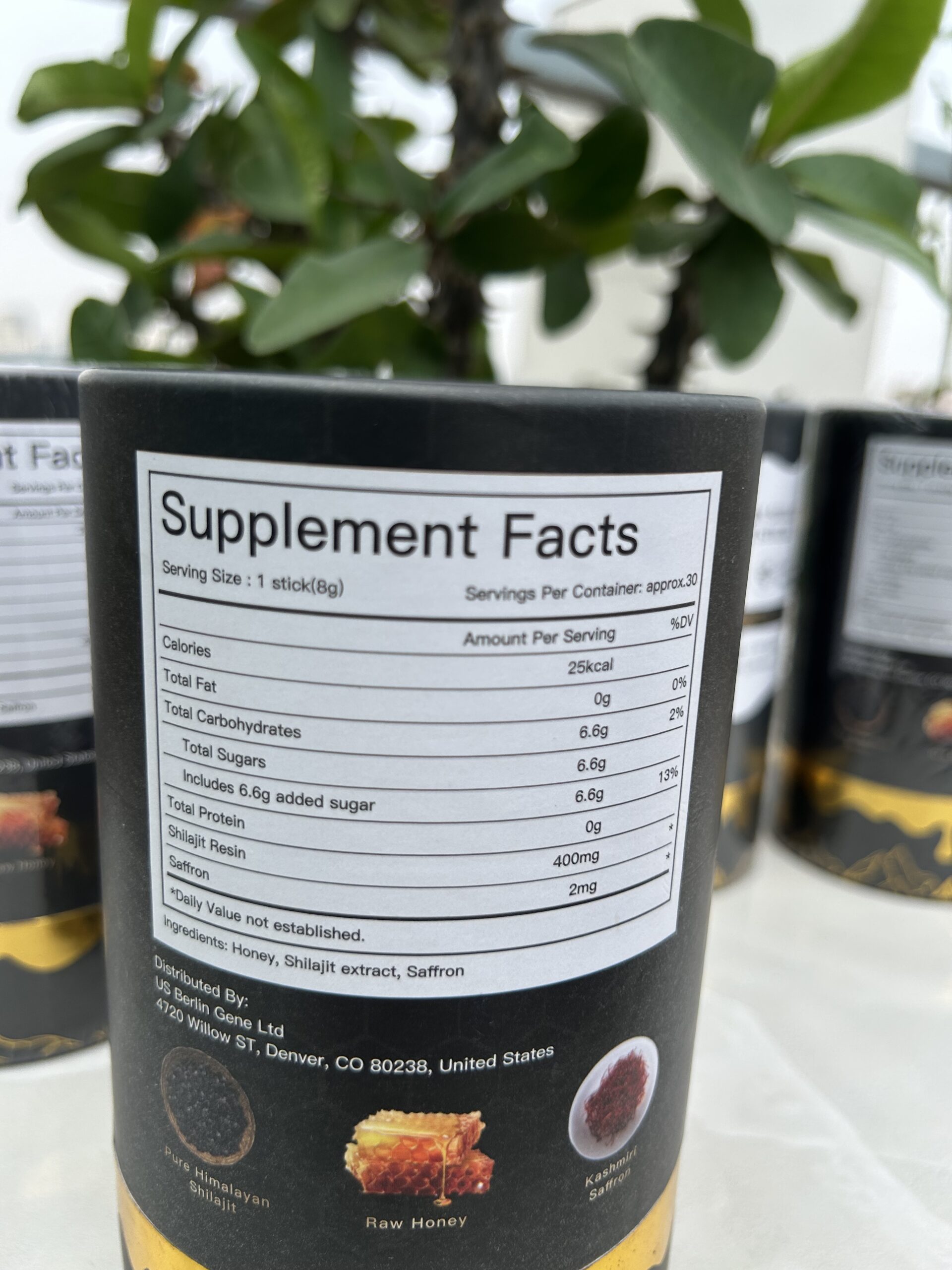 Himalayan Shilajit Sticks With Organic Honey, Saffron - Image 3