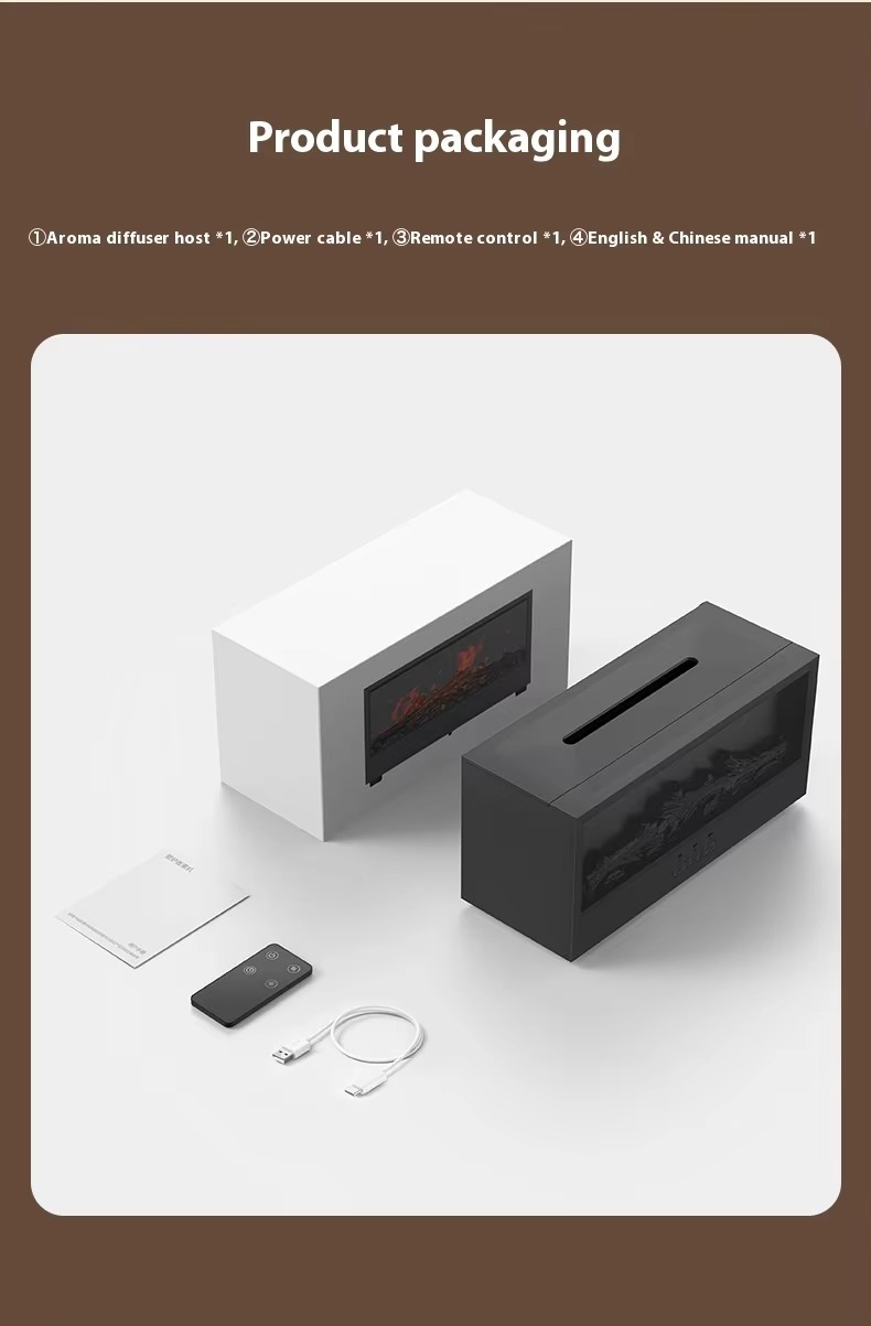 Premium 3D Charcoal Fireplace Humidifier with Remote Control - Image 7