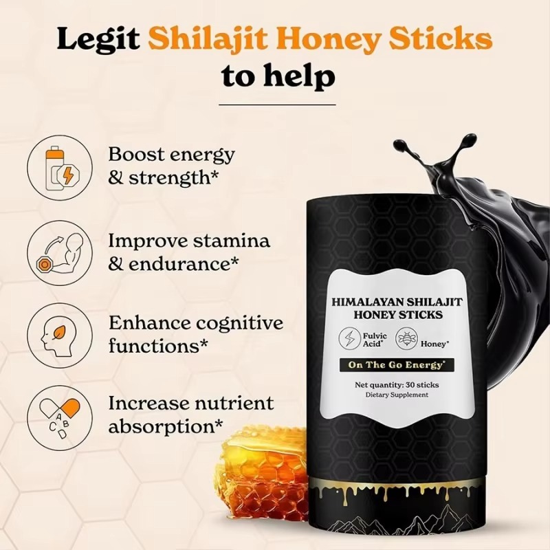 Himalayan Shilajit Sticks With Organic Honey, Saffron - Image 4