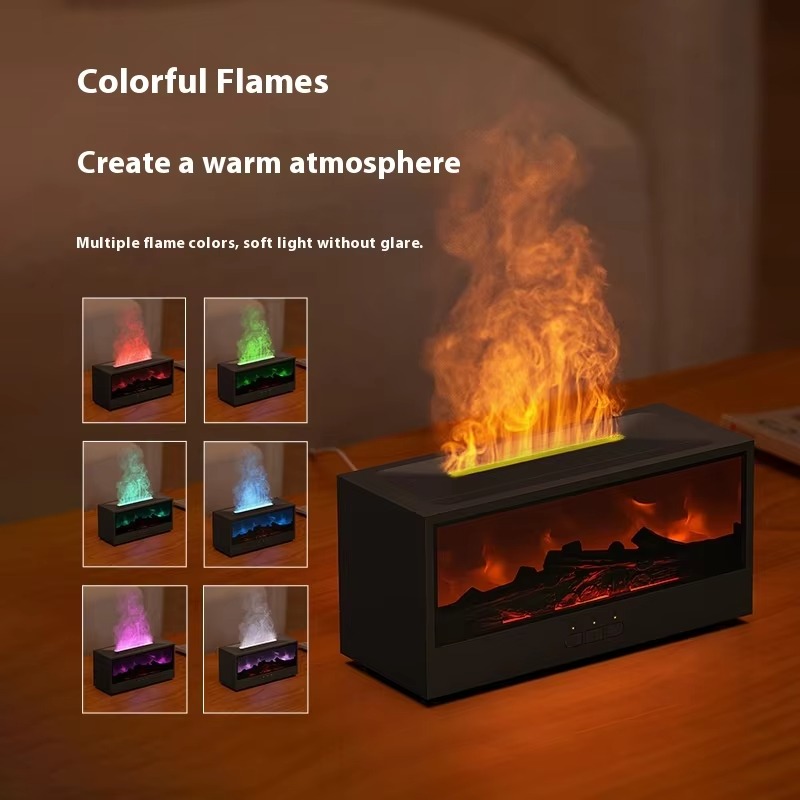 Premium 3D Charcoal Fireplace Humidifier with Remote Control - Image 3