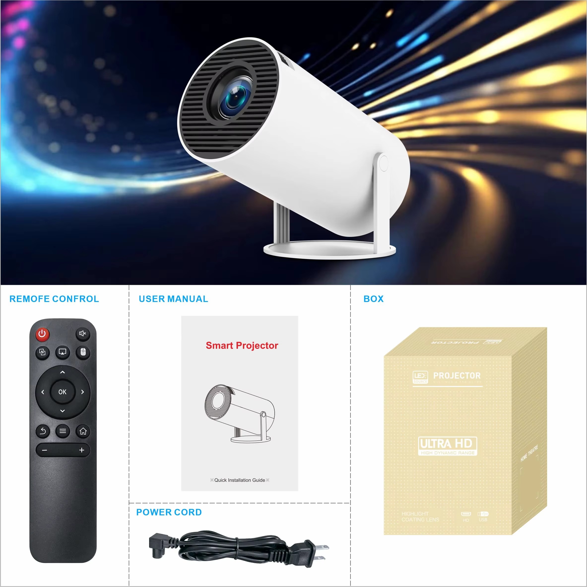 HY 300 Android Projector High Quality