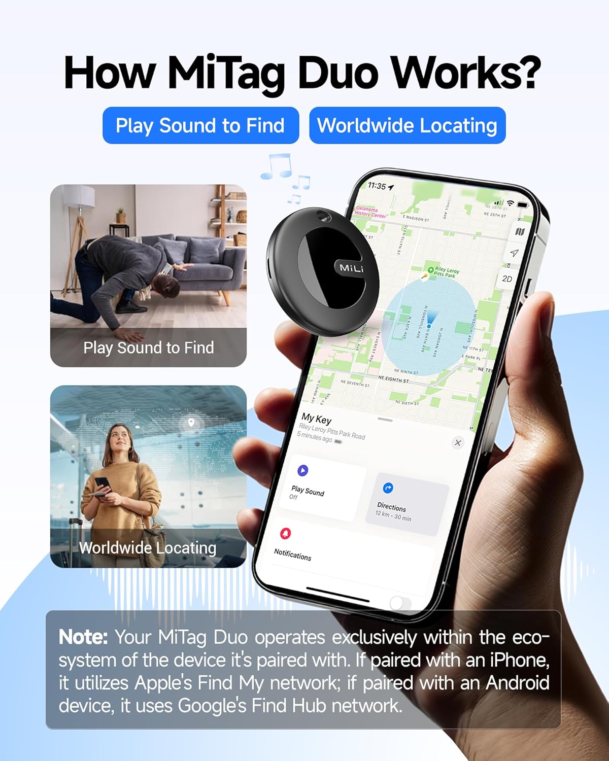 MiLi MiTag Duo - iPhone & Android Supported - Image 3