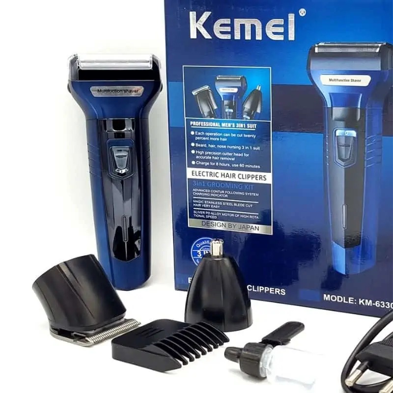 KM-6330 3 In 1 Hair Trimmer Grooming Kit - Image 2
