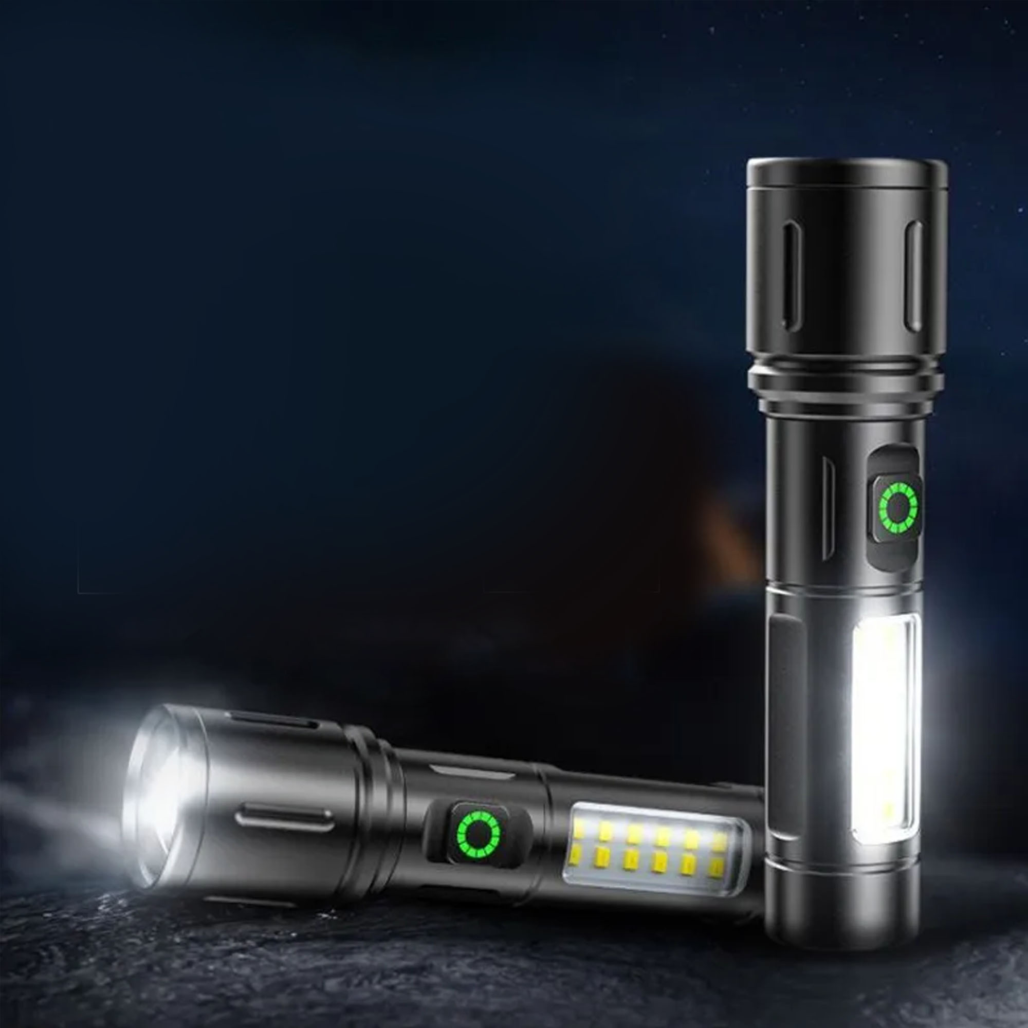 Super Bright Waterproof Aluminum Torch Tactical LED Rechargeable Flashlights - Image 4