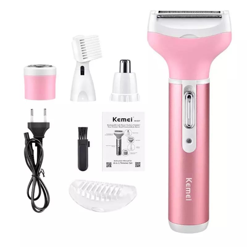 Kemei KM-6637 Multi Functional 4 In 1 Shaver For Women - Image 4
