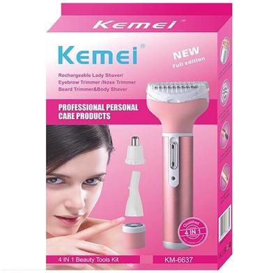 Kemei KM-6637 Multi Functional 4 In 1 Shaver For Women - Image 2
