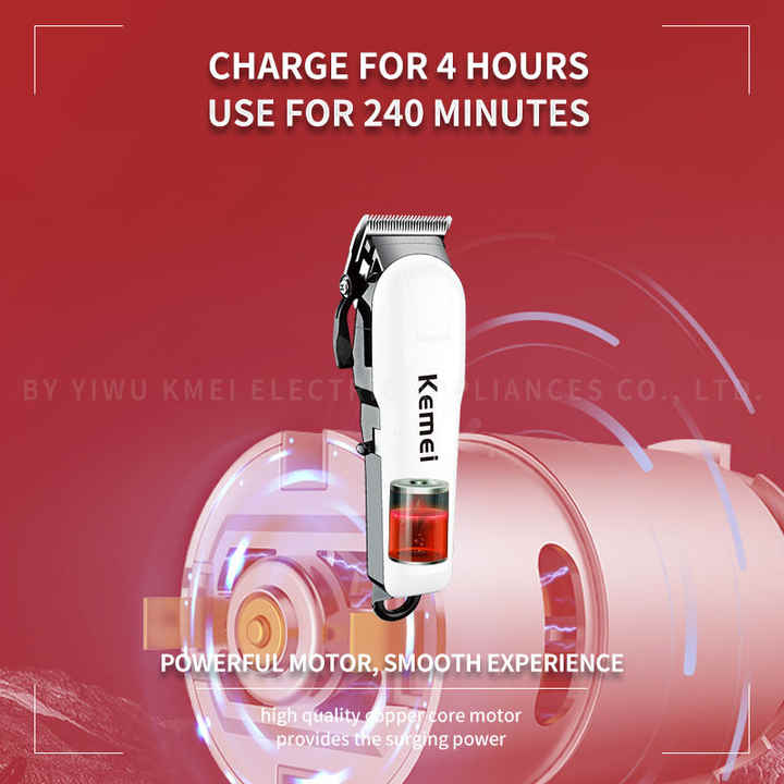 Kemei KM-809A Professional Rechargeable Hair Clipper & Trimmer - Image 4