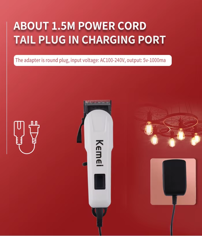 Kemei KM-809A Professional Rechargeable Hair Clipper & Trimmer - Image 3