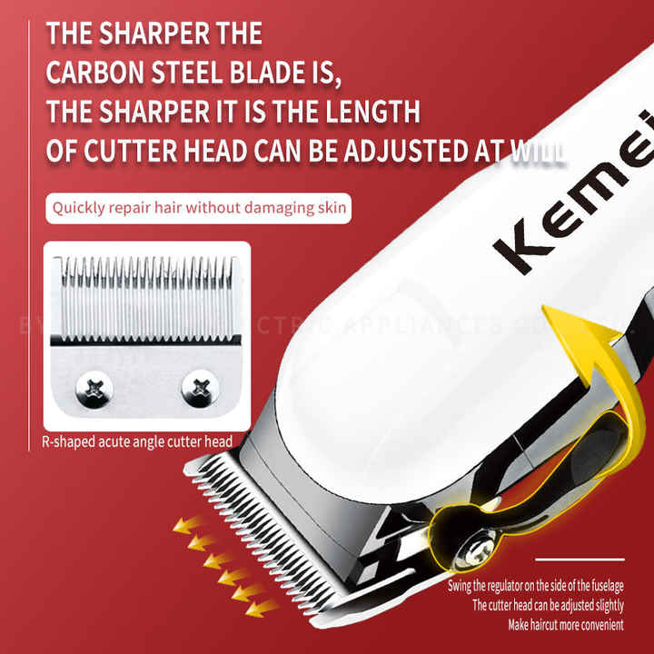 Kemei KM-809A Professional Rechargeable Hair Clipper & Trimmer - Image 5