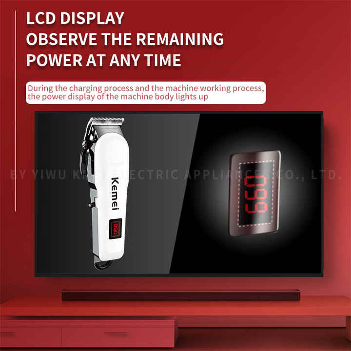 Kemei KM-809A Professional Rechargeable Hair Clipper & Trimmer - Image 6